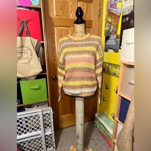 MELLODAY🤎⭐️🧡Striped  NWT warm colored sweater long sleeve